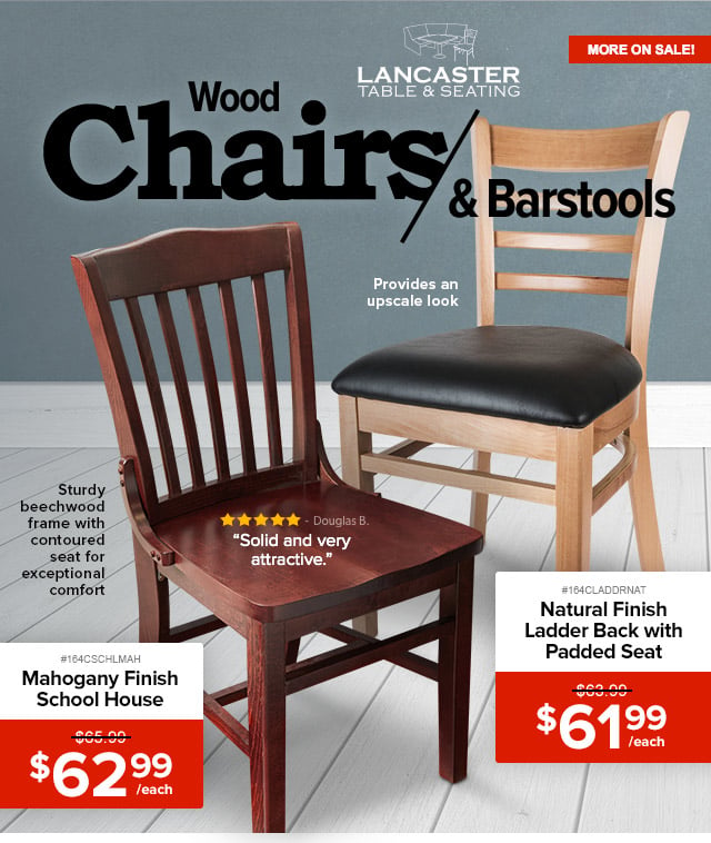 Wood Chairs and Barstools