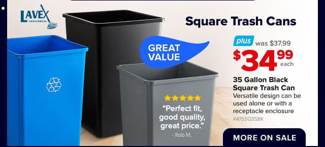 Square Trash Cans