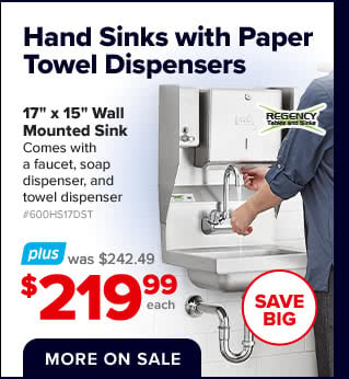 Hand Sinks with Paper Towel Dispensers