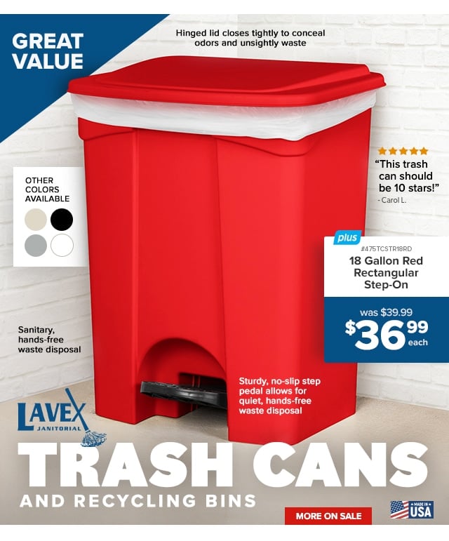 Trash cans and recycling bins