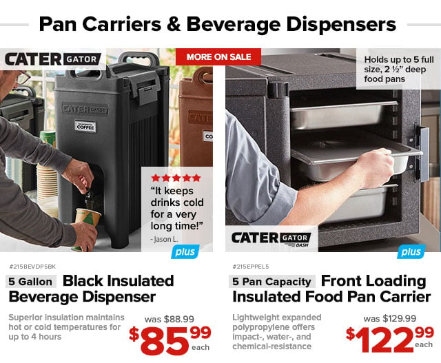 Pan Carriers & Beverage Dispensers