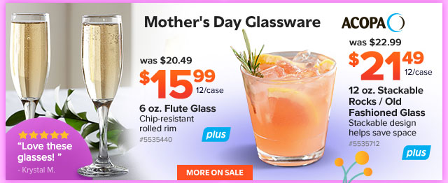 Mother's Day Glassware