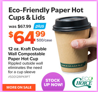 Eco-Friendly, Biodegradable Paper Hot Cups and Lids