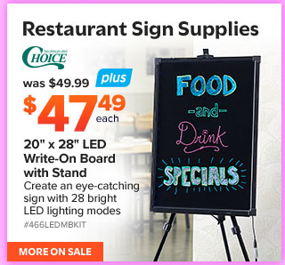 Restaurant Sign Supplies