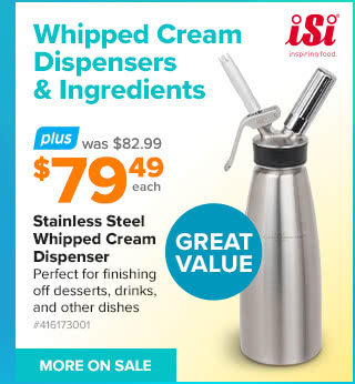 Whipped Cream Dispensers & Ingredients