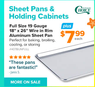 Sheet Pans & Holding Cabinets