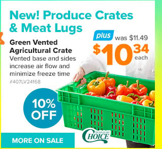 New! Produce Crates & Meat Lugs