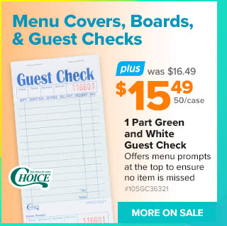 Menu Covers, Boards, & Guest Checks