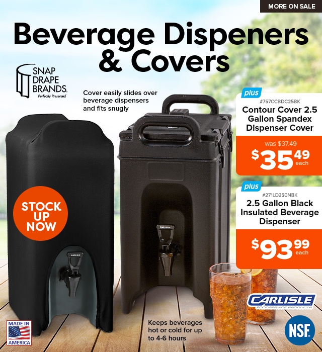 Shop Beverage Covers and Dispensers