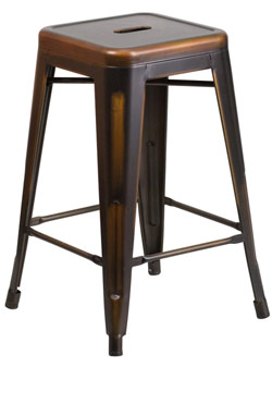 Bronze metal bar stool
