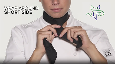 How to tie a neckerchief - step 5 - wrap around short side