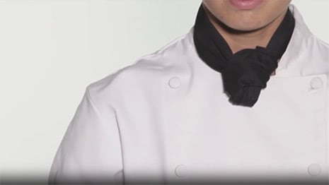 How to tie a neckerchief - step 8 - straighten