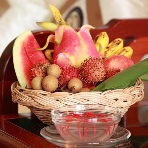 Luxurious Room Service Fruit Basket