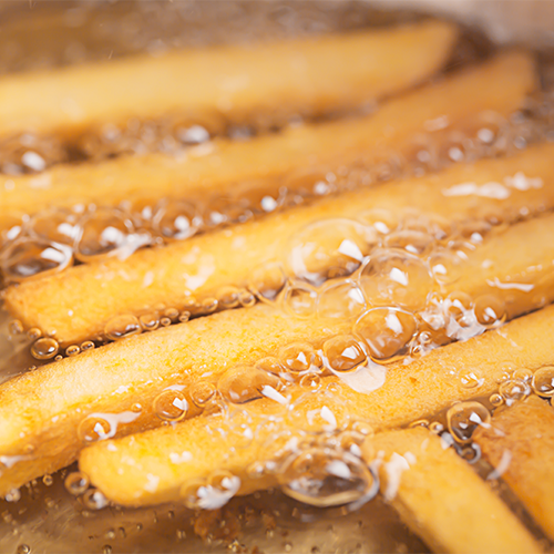 french fries in oil
