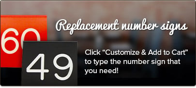 Number Replacement Signs