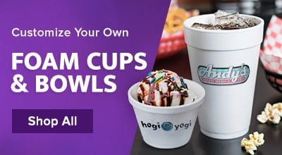 Customizable Foam Cups & Bowls