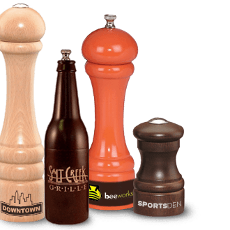 Custom Salt & Pepper Shakers and Mills