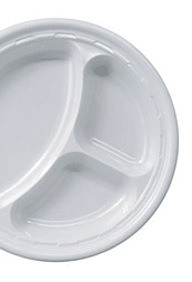 3 Compartment Plates