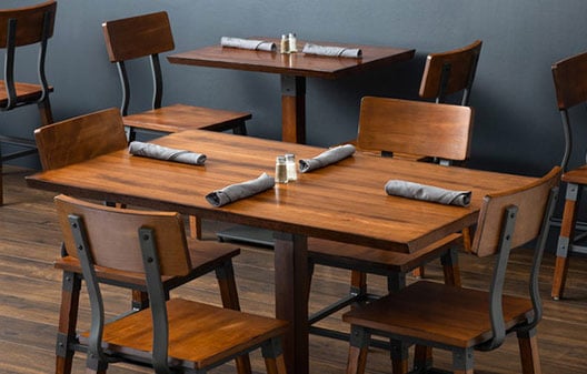 Used restaurant table online and chairs