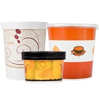 Paper Soup Cups and Bowls