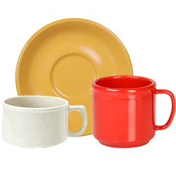 Melamine Cups, Mugs, and Saucers