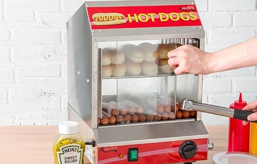Hot-dog concepts : Professional hot dog machine with 2 heating pads