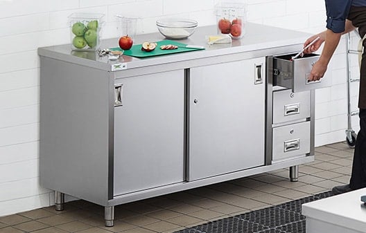 Metal kitchen prep deals table