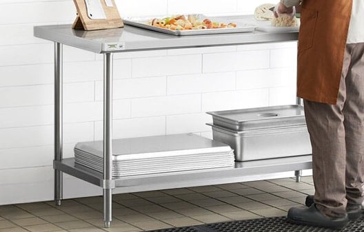 kitchen work food prep table w 4 casters