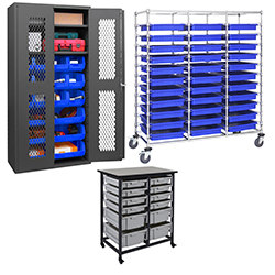 Storage Bin Carts, Racks, and Cabinets